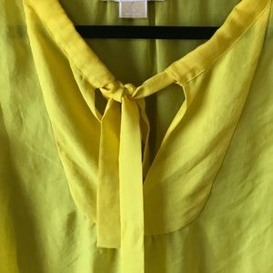 Michael Kors Tops - Michael Kors Yellow Sheer Top with Sailor Tie Michael Kors Tops - Michael Kors Yellow Sheer Top with Sailor Tie